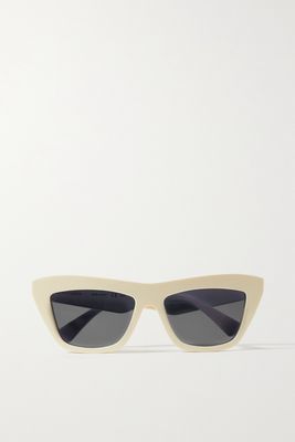Bottega Veneta - Cat-eye Acetate Sunglasses - Ivory