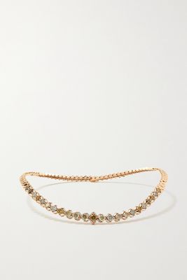 Suzanne Kalan - 18-karat Rose Gold Diamond Necklace - one size