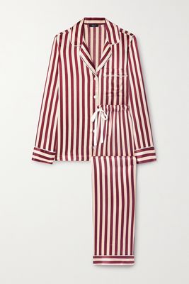 Rails - Alba Striped Satin-twill Pajama Set - Purple