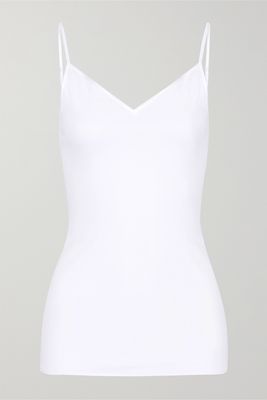 Hanro - Satin-trimmed Mercerized Cotton Camisole - White