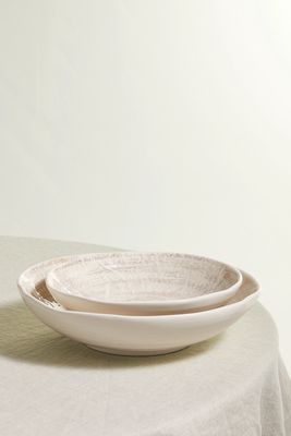 Brunello Cucinelli - Set Of Two Glazed Ceramic Bowls - Off-white