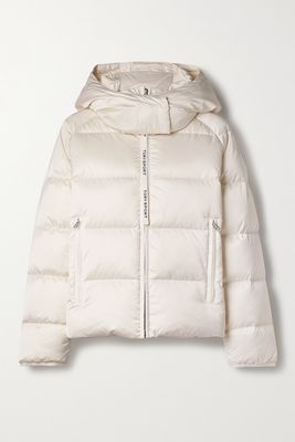 Tory Sport - Hooded Quilted Shell Down Jacket - Ivory