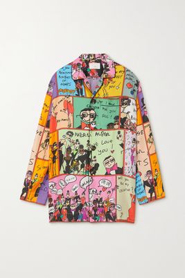 AZ Factory - Pijama Valentine Printed Silk-twill Shirt - Green