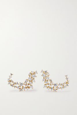 Ananya - Scatter 18-karat Gold Diamond Earrings - one size