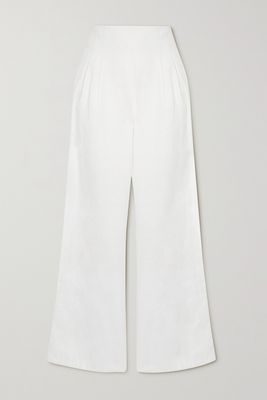 Faithfull The Brand - Malta Cropped Linen Wide-leg Pants - White