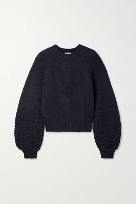 Chloé - Wool, Silk And Cashmere-blend Sweater - Blue