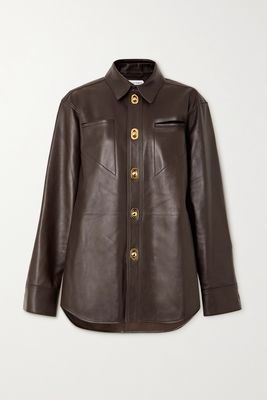 Bottega Veneta - Leather Shirt - Brown