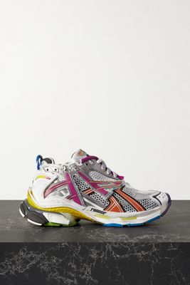 Balenciaga - Runner Rubber-trimmed Mesh And Nylon Sneakers - Silver