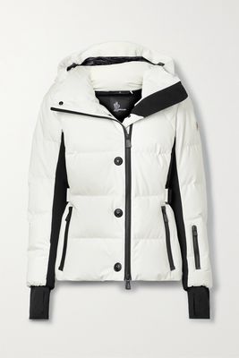 Moncler Grenoble - Guyane Hooded Jersey-trimmed Quilted Shell Down Jacket - White
