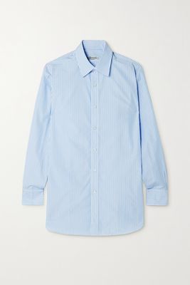 Charvet - Striped Cotton-poplin Shirt - Blue