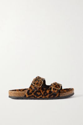 SAINT LAURENT - Jimmy Leopard-print Calf Hair Sandals - Animal print