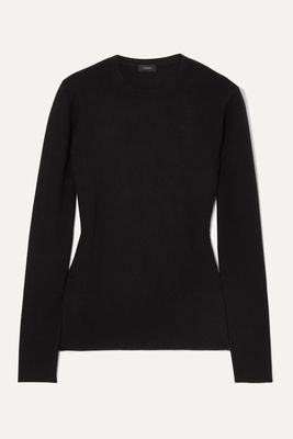 Joseph - Stretch Silk-blend Sweater - Black