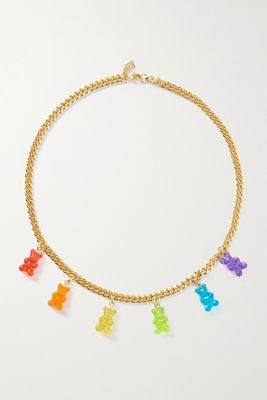 Crystal Haze - Juan Gold-plated Resin Necklace - one size