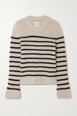 Khaite - Tilda Striped Cashmere Sweater - Ecru