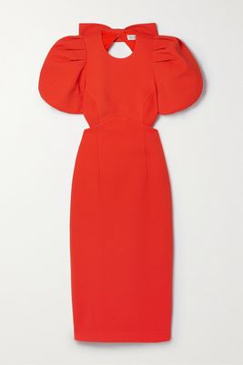 Rebecca Vallance - Ally Open-back Crepe Midi Dress - Red