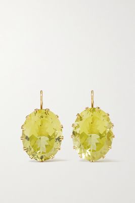 Ileana Makri - Crown 18-karat Gold Topaz Earrings - one size