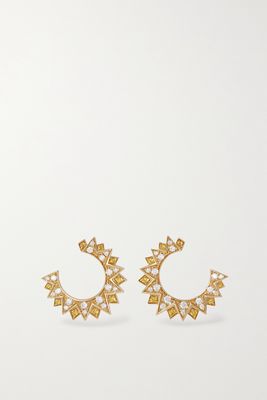 Piaget - Sunlight 18-karat Gold, Diamond And Sapphire Earrings - one size