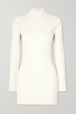 GAUGE81 - Minas Ribbed Merino Wool-blend Mini Dress - Ecru