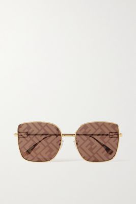 Fendi - Square-frame Gold-tone Sunglasses - one size