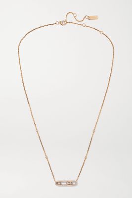 Messika - Baby Move 18-karat Rose Gold Diamond Necklace - one size