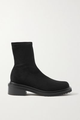 BY FAR - Kah Stretch-suede Ankle Boots - Black