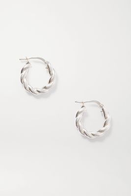 Bottega Veneta - Silver Hoop Earrings - one size