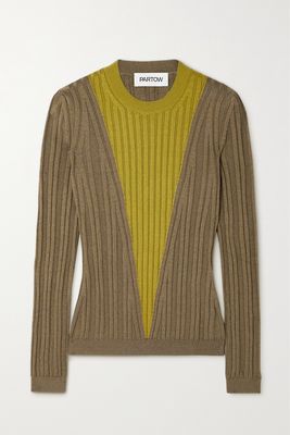 PARTOW - Kira Ribbed Cotton-blend Sweater - Brown