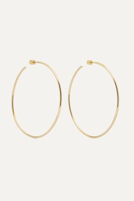 Jennifer Fisher - 3" Thread Gold-plated Hoop Earrings - one size