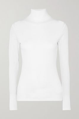 Ninety Percent - Kaye Ribbed Organic Cotton-jersey Turtleneck Top - White