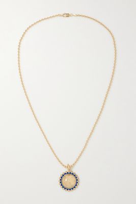 Storrow - Mildred 14-karat Gold, Enamel And Diamond Necklace - one size