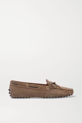 Tod's - Gommino Suede Loafers - Neutrals