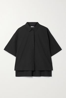 Co - Cotton-blend Poplin Shirt - Black