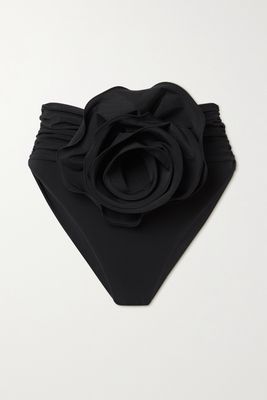Magda Butrym - Embellished Ruched Bikini Briefs - Black