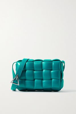 Bottega Veneta - Cassette Padded Intrecciato Leather Shoulder Bag - Blue