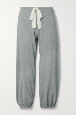 Eberjey - Heather Cotton-blend Jersey Pajama Pants - Gray