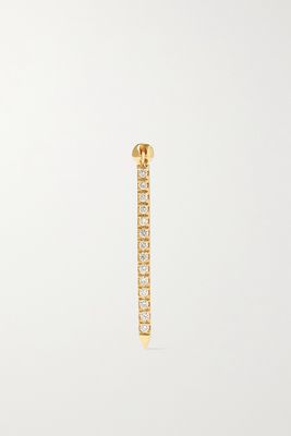 Maria Tash - Eternity Bar 18mm 18-karat Gold Diamond Single Earring - one size