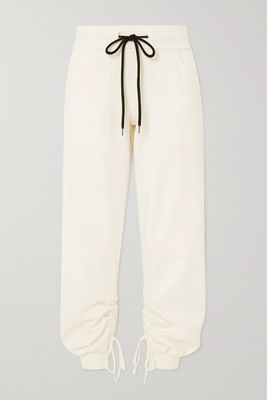 The Range - Ruched Cotton-jersey Track Pants - Off-white