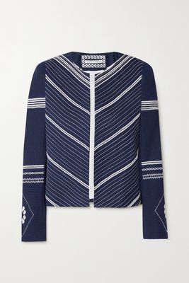 Rue Mariscal - Embroidered Cotton Jacket - Blue