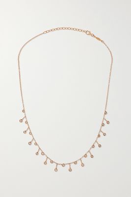 Jacquie Aiche - 14-karat Rose Gold Diamond Necklace - one size