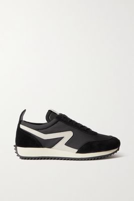 rag & bone - Retro Runner Suede And Leather-trimmed Recycled Shell Sneakers - Black