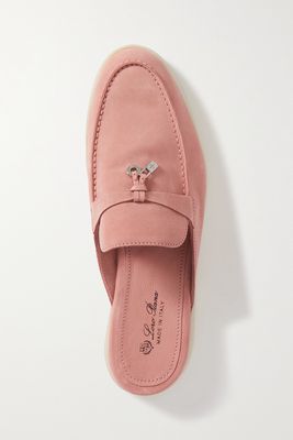 Loro Piana - Babouche Charms Walk Suede Slippers - Pink