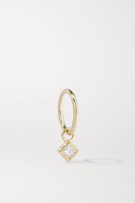 Maria Tash - 2.5mm 18-karat Gold Diamond Hoop Earring - one size