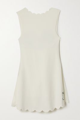 Marysia - Iga Scalloped Stretch-seersucker Tennis Dress - White