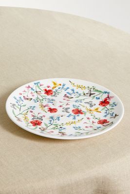 Nimerology - Isabelle's Garden Party Bone China Plate - White