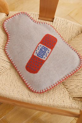 Anya Hindmarch - Ouch Intarsia Wool-blend Hot Water Bottle Cover - Off-white