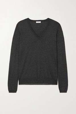 Brunello Cucinelli - Metallic Cashmere-blend Sweater - Black