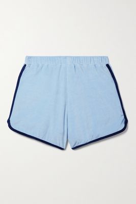Lisa Marie Fernandez - Tennis Cotton-blend Terry Shorts - Blue