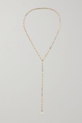 Mateo - 14-karat Gold Pearl Necklace - one size