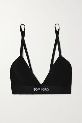 TOM FORD - Stretch-modal Jersey Soft-cup Triangle Bra - Black