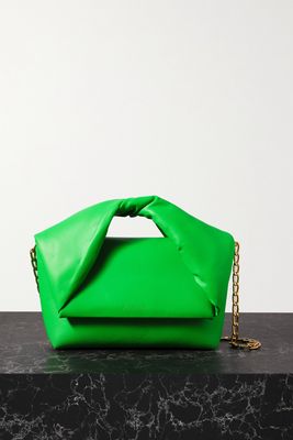 JW Anderson - Mini Twister Neon Leather Shoulder Bag - Green